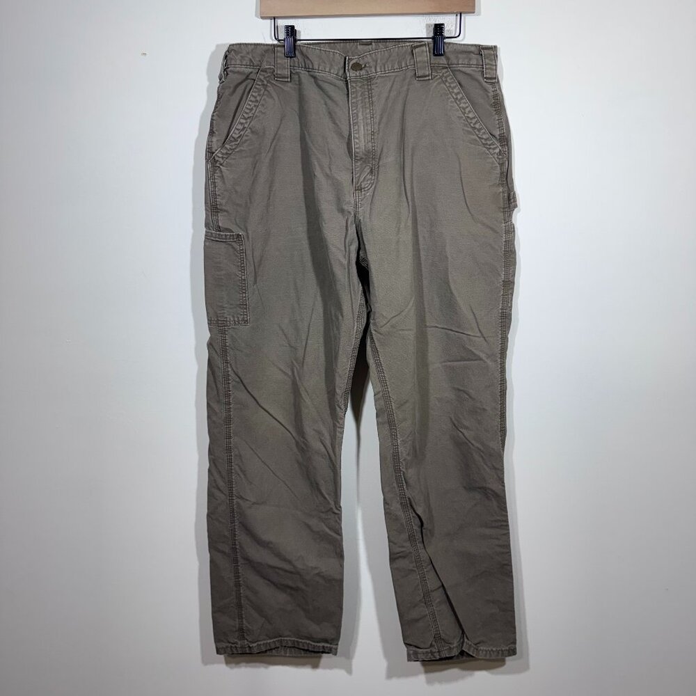 Carhartt Utility Brown Dungaree Fit Carpenter Pants Work Pants Sz 38 x 34